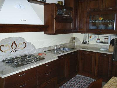Top Cucina in marmo bianco di Carrara